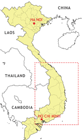ベトナム全土の地図